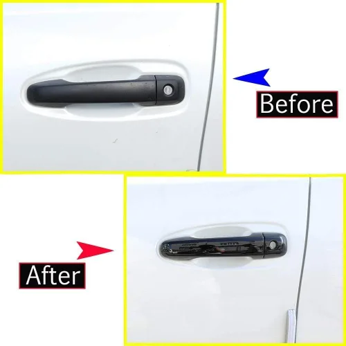 Vista 2 de 8 piezas para Toyota Land Cruiser Prado FJ150 150 2010-2019 ABS cromado manija de puerta accesorios de coche sin agujero inteligente