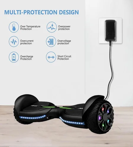 Vista 4 de Adaptador de CC de cargador de 29.4V 1A compatible con Jetson Rogue Hoverboard JROGU Balancing Scooter