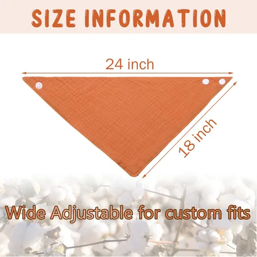 Vista 2 de Funtery 8 baberos para adultos, absorbentes, grandes, bandana suave, baberos, regalos para Navidad, necesidades especiales, hombres y mujeres, 8