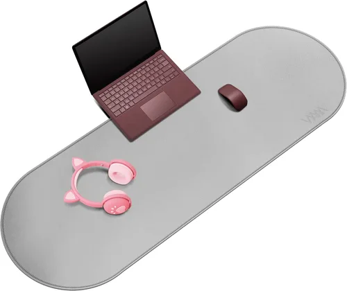Vista 29 de Vyaaa 63" x 24" PU Leather Desk Mat, Black Large Mouse Pad Extra Large Office Desk Mat, Non-Slip Desk Blotter, Laptop Desk Pad, Waterproof Desk