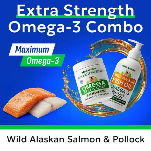 Vista 3 de BARK&SPARK Omega 3 + Aceite de pescado - Piel y pelaje, picazón y alergia