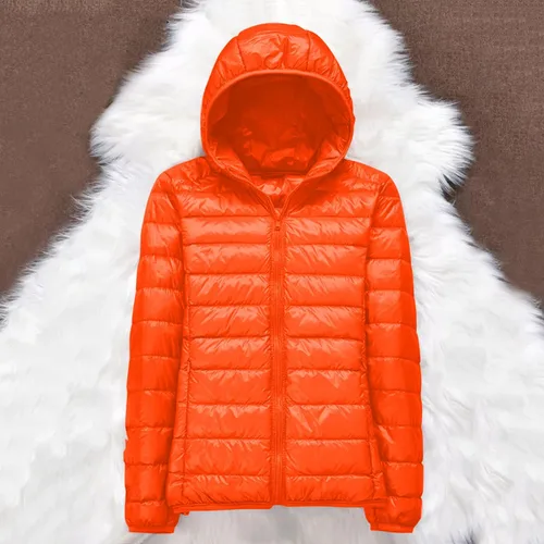 Vista 3 de Chaqueta para mujer, ligera, con capucha, resistente al viento, de manga larga, delgada, cálida, abrigo para exteriores