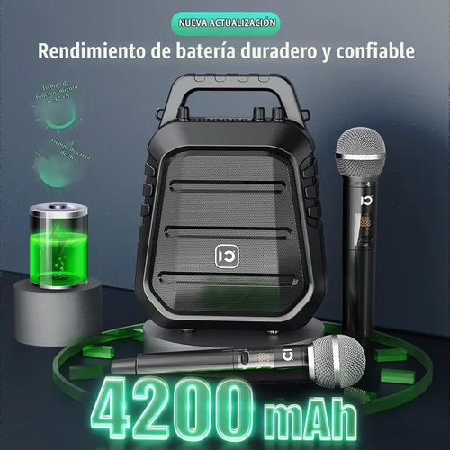 Vista 5 de SHIDU Amplificador de voz potente de 100 W con 2 micrófonos inalámbricos