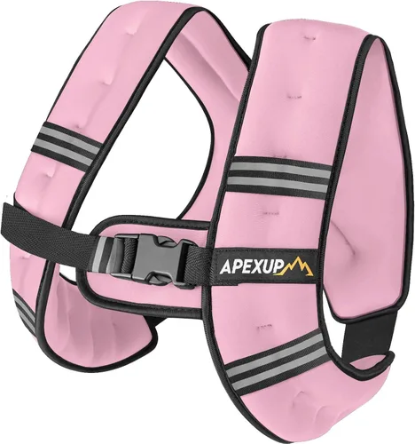 Vista 12 de APEXUP - Chaleco con peso de 5, 10, 15, 20, 25 y 30 libras para hombre y mujer, con rayas reflectantes, equipo para entrenamiento de fuerza y correr