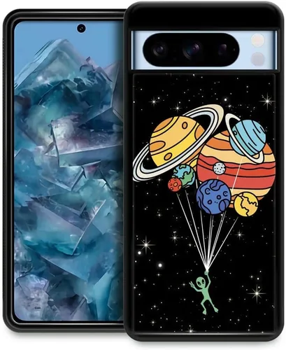 Vista 19 de Funda compatible con Google Pixel 4A 5G, sistema solar de globo alienígena, diseño de patrón increíble, a prueba de golpes, antiarañazos, carcasa