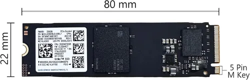 Vista 2 de OEM Samsung PM9B1 256GB M.2 PCI-e GEN 4X4 NVME SSD Disco Duro Interno de Estado Sólido de 80mm 2280 Factor de Forma M Key