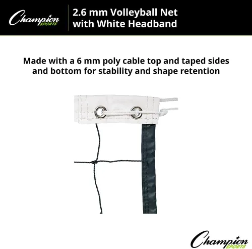 Vista 3 de Champion Sports Redes trenzadas de voleibol