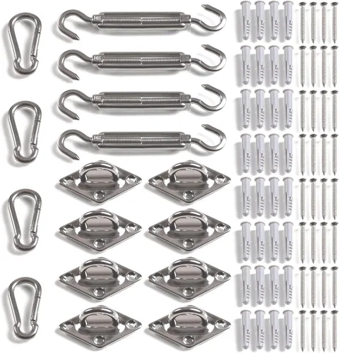 Vista 8 de RICHIE Kit de accesorios para toldo de 4.7 a 6.7 pulgadas, kit de accesorios de acero inoxidable de grado 304 para instalación de parasol triangular