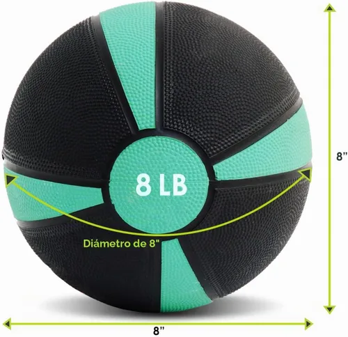 Vista 2 de ProsourceFit Balón Medicinal Ponderado para Entrenamientos de Cuerpo Completo, 8 libras.