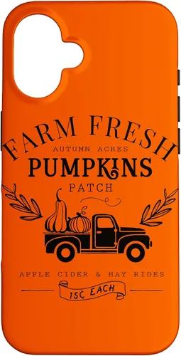Vista 28 de Funda de otoño vintage para iPhone 14 Pro Farm Fresh Pumpkin