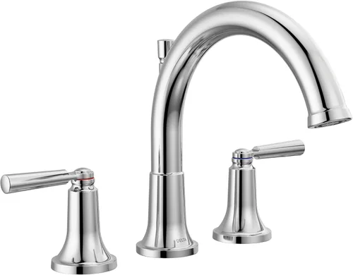 Vista 6 de Delta Saylor T2735-CZ - Grifo de bañera de oro cepillado, bronce champán T2735-CZ (válvula no incluida)