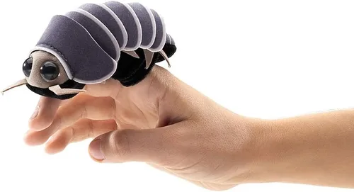 Vista 4 de Folkmanis - Marioneta de dedo mini Roly Poly, gris