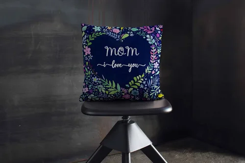 Vista 3 de MOM I Love You!Regalos significativos para mamá, ideas de regalo para mamá, regalos de cumpleaños para el día de la madre, funda de cojín de franela