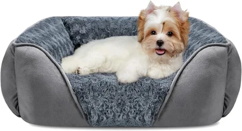 Vista 11 de INVENHO Cama para perros pequeños para perros medianos a grandes, rectangular, ortopédica, suave, relajante, duradera, con parte inferior