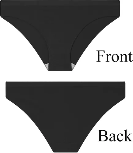 Vista 5 de ELACUCOS Ropa interior de bikini para mujer, bragas atrevidas, suaves, invisibles, sin costuras, paquete de 5