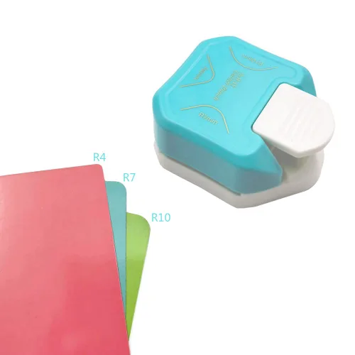 Vista 6 de Perforadora de esquina de papel 3 en 1, perforadoras para manualidades, perforadora de agujeros DIY, para hacer tarjetas con fotos y álbumes de Verde