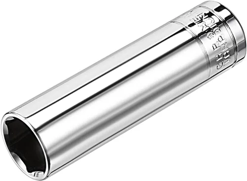 Vista 8 de uxcell 1/2 pulgada Drive 0.315 in 6-Point Deep Socket, métrico, Cr-V (pulido)
