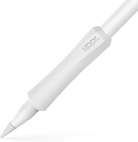 Vista 13 de UPPERCASE Designs NimbleGrip Premium Silicone Ergonomic Comfort Grip Holder, Dual Sided Design, Compatible with Apple Pencil Pro, USB-C, 2nd Beige