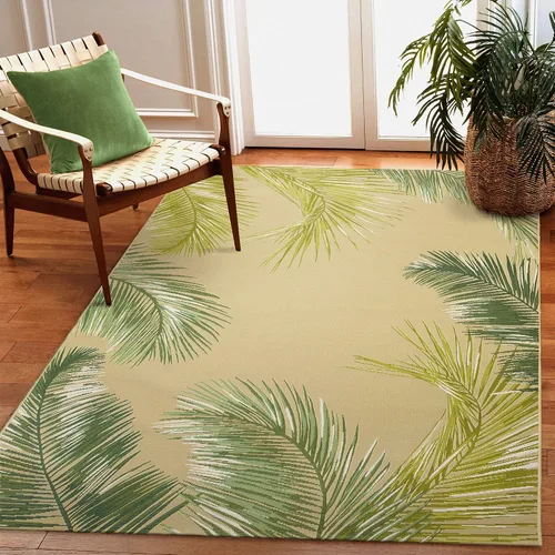 Vista 67 de Liora Manne Marina - Alfombra de área duradera de mezcla sintética tejida a máquina para interiores/exteriores - Gráfico contemporáneo océano global