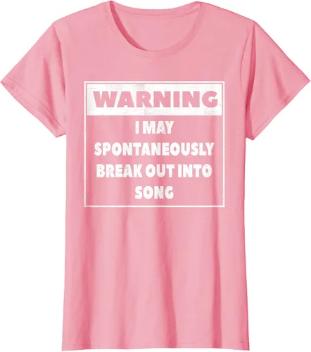 Vista 14 de Advertencia I may Spontaneously romper en canción camiseta