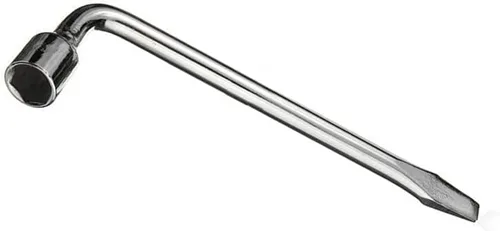Vista 2 de 17mm Llave para neumático de repuesto de coche, herramienta de reparación de enchufe hexagonal ranurado tipo L para llave de neumático de repuesto