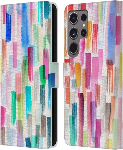 Vista 282 de Head Case Designs Officially Licensed Ninola Brushstrokes Multi Colorful Leather Wallet Case Compatible with Samsung Galaxy A07 4G