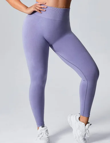 Vista 5 de YEOREO Leggings de entrenamiento sin costuras para mujer cintura alta levantamiento de glúteos pantalones de yoga para gimnasio