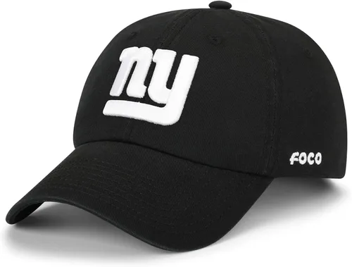 Vista 34 de FOCO NFL Gorras y Gorras Casuales para Hombres con Logotipo de Equipo de la NFL, Negro y Blanco