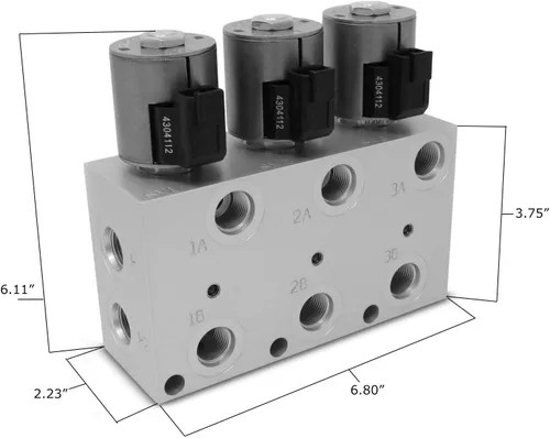 Vista 9 de Summit Hydraulics Kit multiplicador hidráulico, válvula selectora de 3 circuitos incluyendo acopladores y control de caja de interruptores