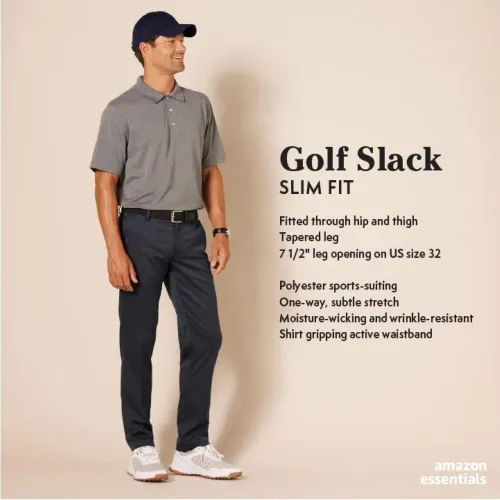Vista 2 de Amazon Essentials Pantalón de golf elástico de corte ajustado para hombre