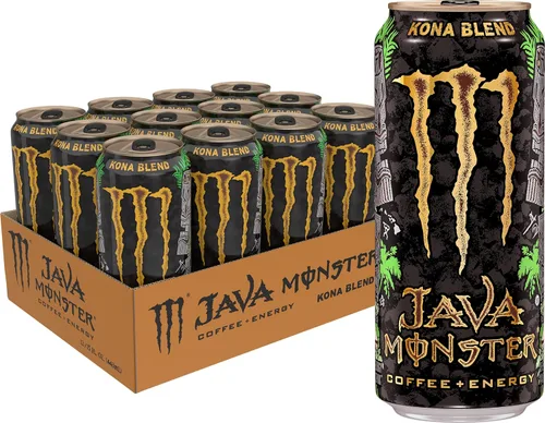 Vista 22 de Monster Energy Rehab Té Verde + Energía, Té Helado Energético, Bebida Energética 15.5 onzas (Paquete de 15) Té helado energético, paquete de 15