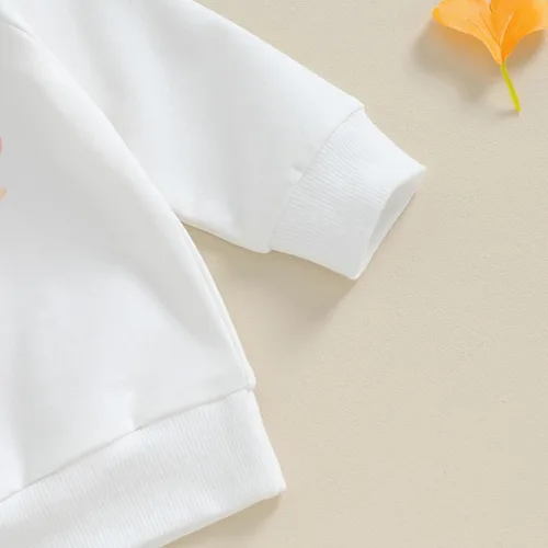 Vista 5 de Conjunto de sudadera de manga larga para bebé y niña, para otoño, invierno, sudadera a cuadros y pantalones elásticos