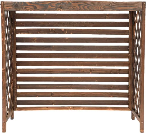 Vista 3 de Pantalla de privacidad para valla de aire acondicionado, cubierta de madera para persianas de aire acondicionado, cubierta de protección al aire