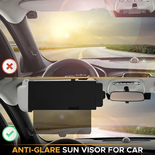 Vista 7 de EcoNour - Extensor de visera de coche mejorado con bloqueador solar Extensión de visera de parabrisas polarizada antirreflejos ofrece protección