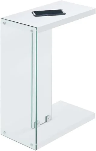 Vista 3 de Convenience Concepts SoHo C Mesa auxiliar, color blanco