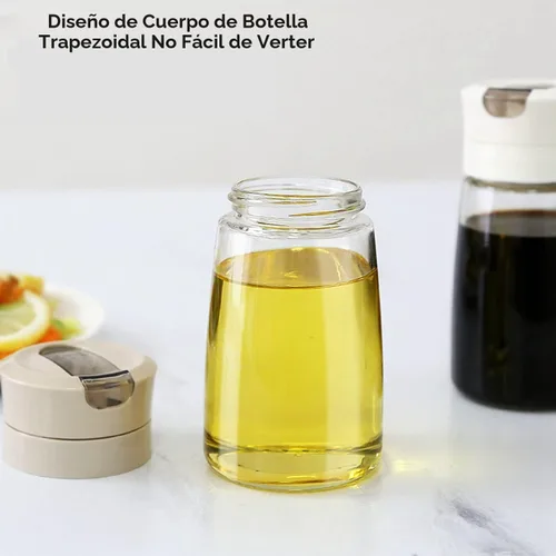 Vista 6 de Botella de salsa de soja con tapa abatible, dispensador de aceite Albaricoque