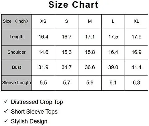 Vista 7 de SweatyRocks - Camiseta corta de mangas cortas de verano para mujer con estilo desgastado