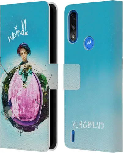 Vista 9 de Head Case Designs Officially Licensed Yungblud Face Graphics Leather Book Wallet Case Cover Compatible with Moto E7 Power/Moto E7i Power