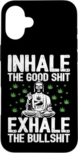 Vista 23 de Inhale Good Shit Exhale Bullshit - Weed Cannabis - 420 Case for iPhone 17