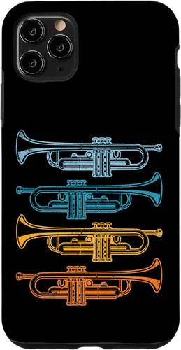 Vista 11 de iPhone 14 Trompeta Retro Jazz Music Trompetista, estuche del trompetista