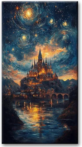 Vista 10 de JATOK - Kits de pintura de diamantes grandes para adultos (31.5 x 15.7 pulgadas) DIY 5D Sea Moon Full Round Drill Crystal Rhinestone Bordado Cuadros