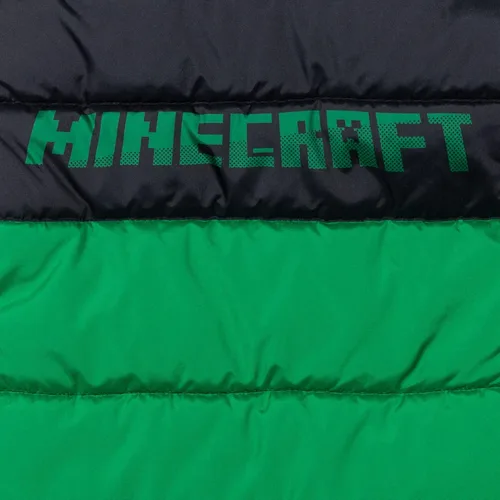 Vista 5 de Minecraft Steve Creeper - Abrigo de invierno con cremallera forro polar verde con licencia oficial de star wars silent one crew