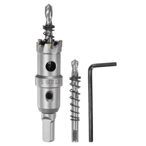 Vista 50 de HARFINGTON Cortador de carburo de sierra de agujero de metal de 0.472 in / 0.47 pulgadas de diámetro para acero inoxidable, metal, aleación