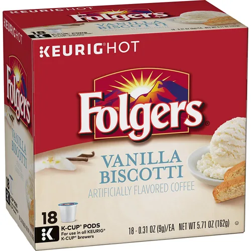 Vista 9 de Folgers Café con sabor artificial a caramelo mantecoso, cápsulas Keurig K-Cup, caja de 10