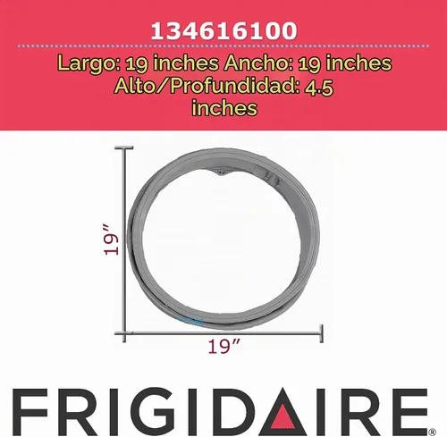 Vista 3 de Kit de sello de junta de puerta Electrolux 134616100 para lavadoras, gris