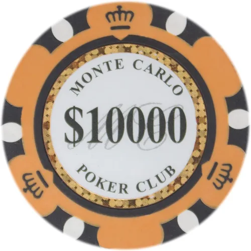 Vista 8 de Brybelly Monte Carlo Premium Poker Chips (50-Pack) Heavyweight 14-Gram Clay Composite