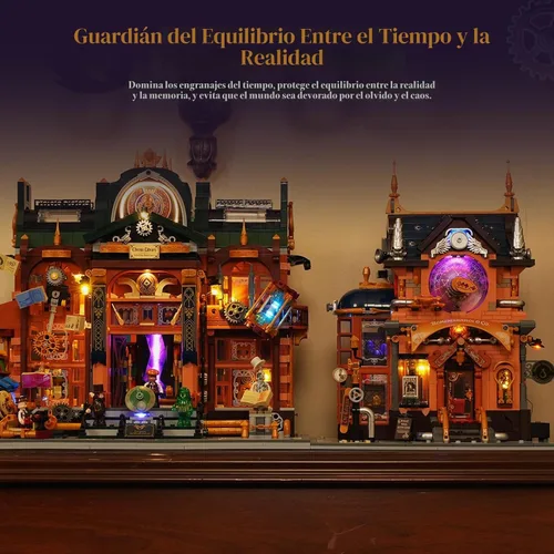 Vista 7 de Lumibricks Steampunk Memory Magic Shop Iluminación Juego de Construcción de Ladrillos, 2056 Piezas Juego Modular de Construcción de la Colección