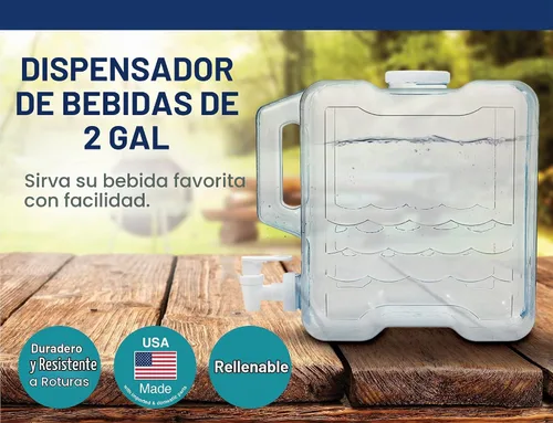 Vista 2 de Arrow Home Products 00743, envases de bebidas, recargable, plástico azul, 2 galones, Industrial, 1