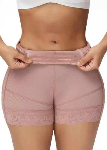 Vista 8 de SHAPSHE Pantalones cortos moldeadores para mujer, cintura alta, control de Beige