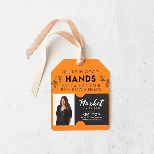 Vista 7 de Real Estate "You're in Good Hands" Pop By Gift Tag 36-GT001